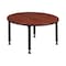 Kee Round Classroom Tables, 48 W, 48 L, 23-34 H, Wood, Metal, Cherry TB48RNDCHAPBK - alternate 4